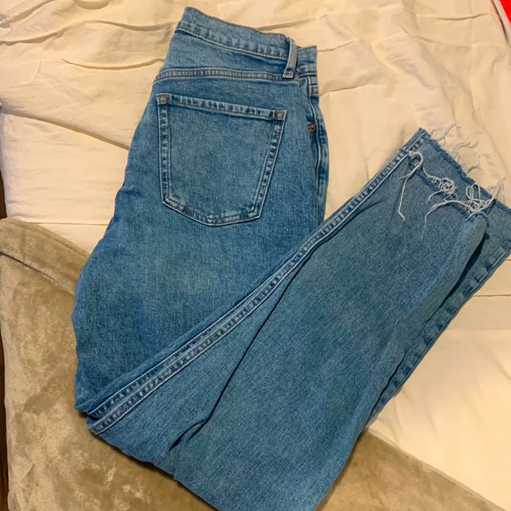 Women’s OLD NAVY extra high-rise, curvy, sky-hi straight, secret-slim pockets